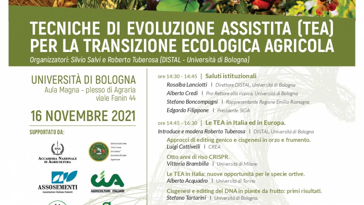 Tecniche di evoluzione assistita (TEA) per la transizione ecologica agricola